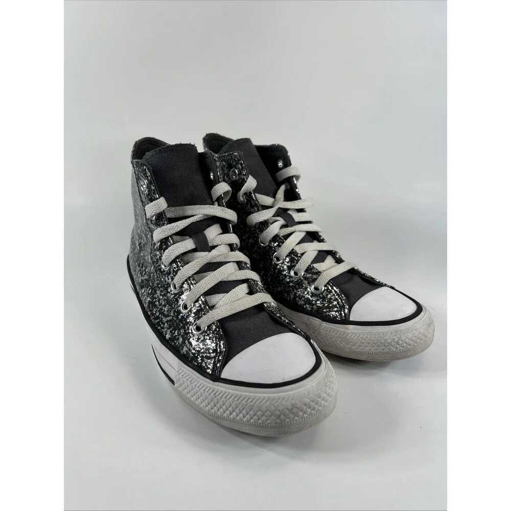 Converse Girls’s Chuck Taylor All Star High Top Size 3.5 Glitter Shoes Sneakers